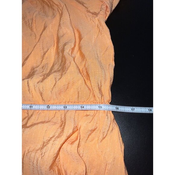 LUCY PARIS Midi Dress Kierlan Tiered Skirt Puff Sleeves Orange size Small - Picture 12 of 14